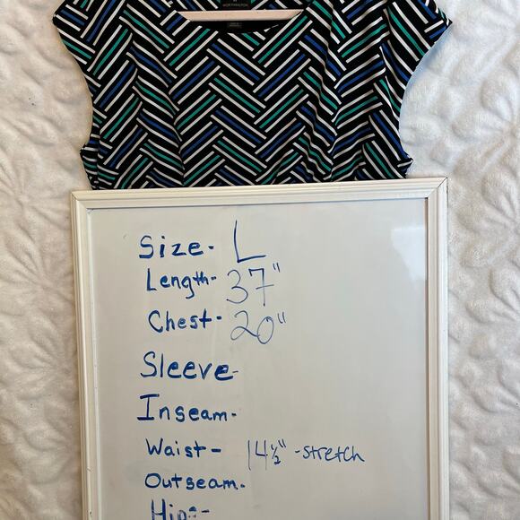 Worthington sleeveless knee length striped dress office work wear sheath dress - Picture 5 of 5